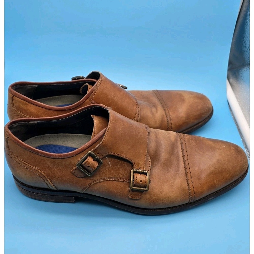 Cole Haan Grand Harrison Double Monk Strap Brown Shoes Men's Size 10.5